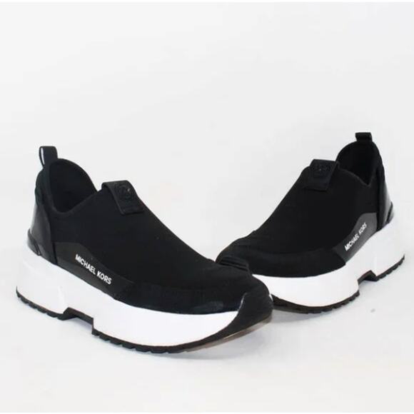 Michael Kors Shoes - Michael Kors Muse Scuba Slip-On Trainer Sneakers Black White 8.5